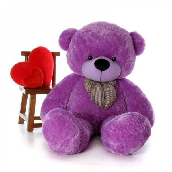 Super Giant 7 Feet Purple Bow Teddy Bear Soft Toy